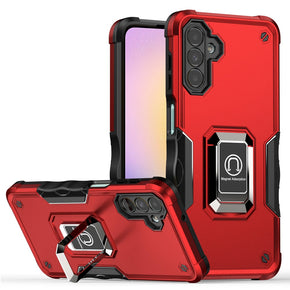 Samsung Galaxy A25 5G OPTIMUM Hybrid Case (with Magnetic Ring Stand) - Red
