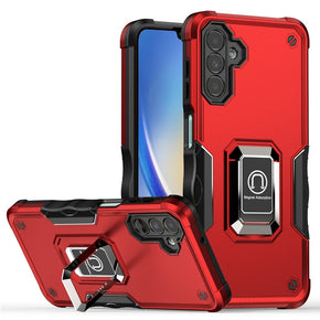 Samsung Galaxy A35 5G OPTIMUM Hybrid Case (with Magnetic Ring Stand) - Red