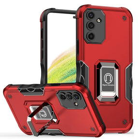 Samsung Galaxy A25 5G Robust Hybrid Case (with Magnetic Ring Stand) - Red