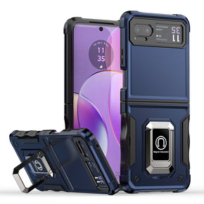 Motorola Moto RAZR (2023) OPTIMUM Hybrid Case (with Magnetic Ring Stand) - Blue