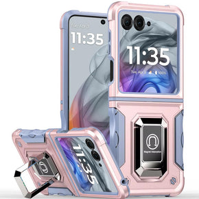 Motorola Moto RAZR (2024) OPTIMUM Hybrid Case (with Magnetic Ring Stand) - Rose Gold