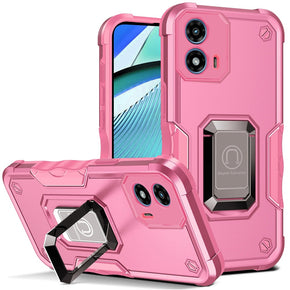 Motorola Moto G Power 5G (2024) OPTIMUM Hybrid Case (with Magnetic Ring Stand) - Pink