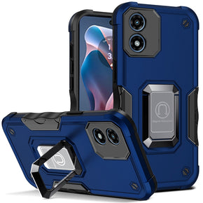 Motorola Moto G Play (2024) OPTIMUM Hybrid Case (with Magnetic Ring Stand) - Blue