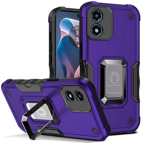 Motorola Moto G Play (2024) OPTIMUM Hybrid Case (with Magnetic Ring Stand) - Purple