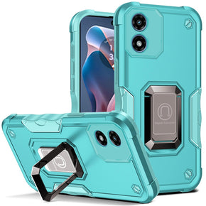 Motorola Moto G Play (2024) OPTIMUM Hybrid Case (with Magnetic Ring Stand) - Teal