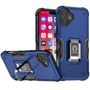 Apple iPhone 16 (6.1) OPTIMUM Hybrid Case (with Magnetic Ring Stand) - Blue