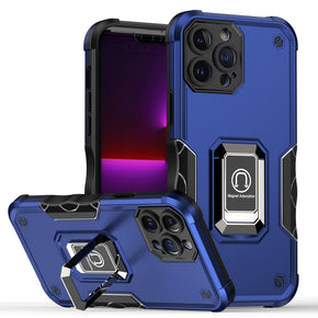 Apple iPhone X / Xs OPTIMUM Hybrid Case (with Magnetic Ring Stand) - Blue