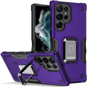 Samsung Galaxy S24 Ultra OPTIMUM Hybrid Case (with Magnetic Ring Stand) - Purple