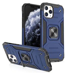 Apple iPhone 15 Pro Max (6.7) Robust Hybrid Case (with Magnetic Ring Stand) - Blue