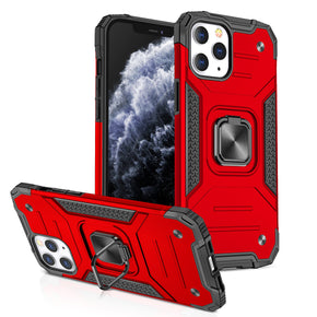 Apple iPhone 15 Pro Max (6.7) Robust Hybrid Case (with Magnetic Ring Stand) - Red