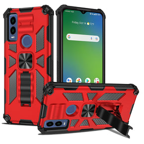 Cricket Innovate E 5G Rockstar Machine Case (with Built-in-Magnetic Plate) - Red