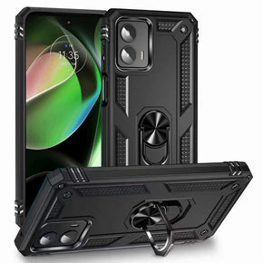 Motorola Moto G 5G (2023) Hybrid Case (with Magnetic Ring Stand) - Black