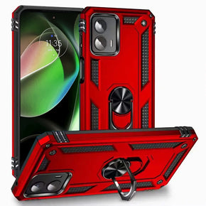 Motorola Moto G 5G (2023) Hybrid Case (with Magnetic Ring Stand) - Red