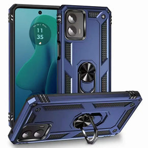 Motorola Moto G 5G (2024) Hybrid Case (with Magnetic Ring Stand) - Blue