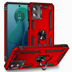 Motorola Moto G 5G (2024) Hybrid Case (with Magnetic Ring Stand) - Red