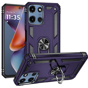 Motorola Moto G 5G (2025) Hybrid Case (with Magnetic Ring Stand) - Purple