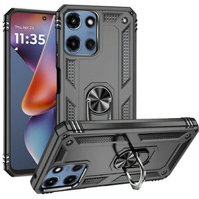 Motorola Moto G 5G (2025) Hybrid Case (with Magnetic Ring Stand) - Grey