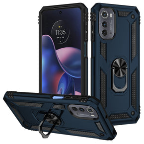 Motorola Moto G Play (2023) Hybrid Case (with Magnetic Ring Stand) - Blue