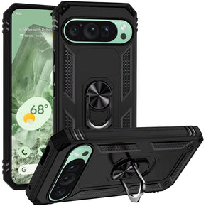 Google Pixel 9 Hybrid Case (with Magnetic Ring Stand) - Black