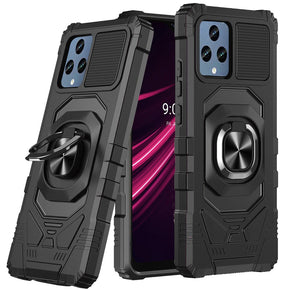 T-Mobile REVVL 6 5G Robotic Hybrid Case (with Magnetic Ring Stand) - Black
