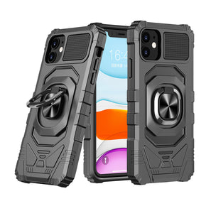 Apple iPhone X / Xs Robotic Hybrid Case (with Magnetic Ring Stand) - Black