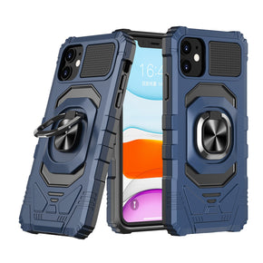 Apple iPhone X / Xs Robotic Hybrid Case (with Magnetic Ring Stand) - Blue
