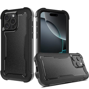 Apple iPhone 16 Pro Max (6.9) Sturdy 3-in-1 Hybrid Case - Black