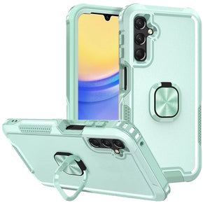 Samsung Galaxy A15 5G Superior 3-in-1 Hybrid Case (with Magnetic Ring Stand) - Teal