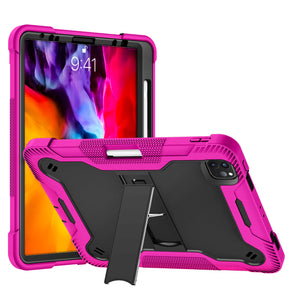 Apple iPad Pro 12.9 (2021) / iPad Pro 12.9 (2020) Tough Hybrid Kickstand Case - Hot Pink
