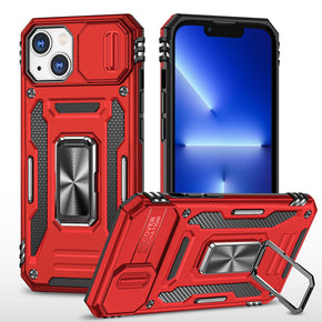 Apple iPhone SE (2022)(2020)/8/7 Ultra Utter Tough Camera Cover Hybrid Case (with Kickstand) - Red