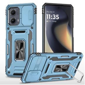 Motorola Edge 5G (2024) Utter Tough Camera Cover Hybrid Case (with Kickstand) - Light Blue