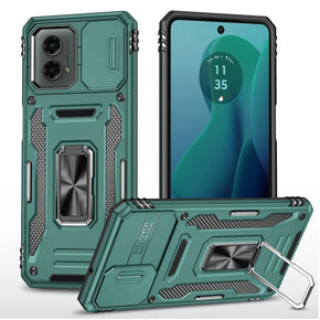Motorola Moto G 5G (2024) Utter Tough Camera Cover Hybrid Case (with Kickstand) - Green