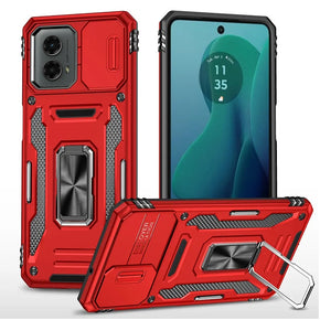 Motorola Moto G 5G (2024) Utter Tough Camera Cover Hybrid Case (with Kickstand) - Red