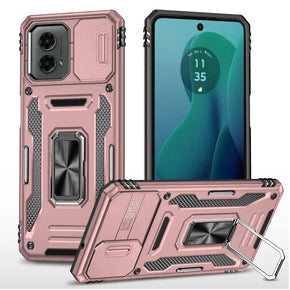 Motorola Moto G 5G (2024) Utter Tough Camera Cover Hybrid Case (with Kickstand) - Rose Gold