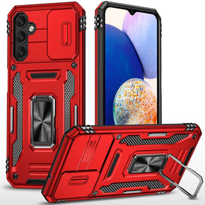 Samsung Galaxy A14 5G Ultra Utter Tough Camera Cover Hybrid Case (with Kickstand) - Red