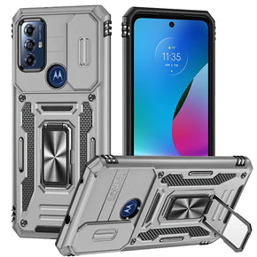 Motorola Moto G Play (2023) Utter Tough Camera Cover Hybrid Case (with Kickstand) - Gray