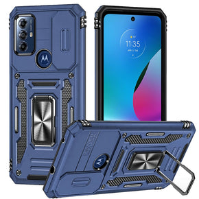Motorola Moto G Play (2023) Utter Tough Camera Cover Hybrid Case (with Kickstand) - Blue