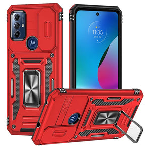 Motorola Moto G Play (2023) Utter Tough Camera Cover Hybrid Case (with Kickstand) - Red