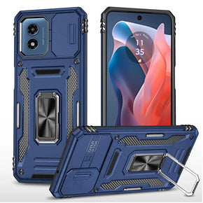 Motorola Moto G Play (2024) Utter Tough Camera Cover Hybrid Case (with Kickstand) - Navy Blue