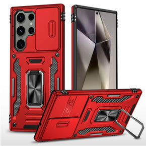 Samsung Galaxy S25 Ultra Utter Tough Camera Cover Hybrid Case (with Kickstand) - Red