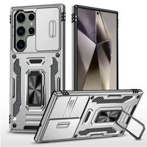 Samsung Galaxy S25 Ultra Utter Tough Camera Cover Hybrid Case (with Kickstand) - Silver