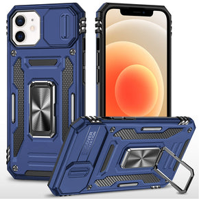 Apple iPhone 12 / 12 Pro (6.1) Utter Tough Camera Cover Hybrid Case (with Kickstand) - Blue