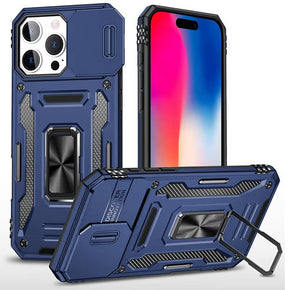 Apple iPhone 16 Pro (6.3) Utter Tough Camera Cover Hybrid Case (with Kickstand) - Blue