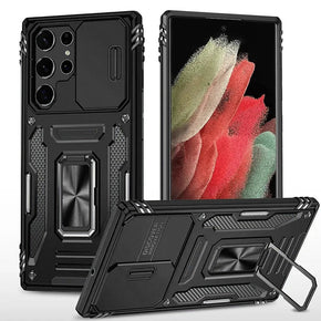 Samsung Galaxy S24 Ultra Utter Tough Camera Cover Hybrid Case (with Kickstand) - Black