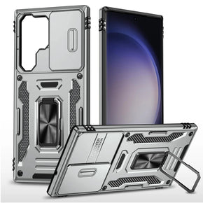 Samsung Galaxy S24 Ultra Utter Tough Camera Cover Hybrid Case (with Kickstand) - Grey