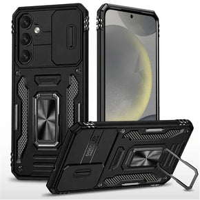 Samsung Galaxy S25 / Galaxy S24 Utter Tough Camera Cover Hybrid Case (with Kickstand) - Black