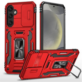 Samsung Galaxy S25 / Galaxy S24 Utter Tough Camera Cover Hybrid Case (with Kickstand) - Red