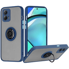 Motorola Moto G Play (2024) Smoke Hybrid Case (w/ Magnetic Ring Stand) - Blue
