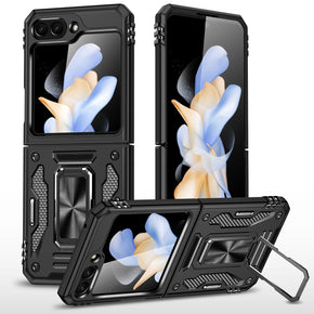 Samsung Galaxy Z Flip5 Ultra Utter Tough Camera Cover Hybrid Case (with Kickstand) - Black