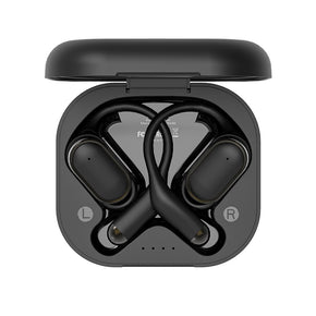 Mybat Pro Aria Open-Ear True Wireless Earbuds with Charging Case - Black